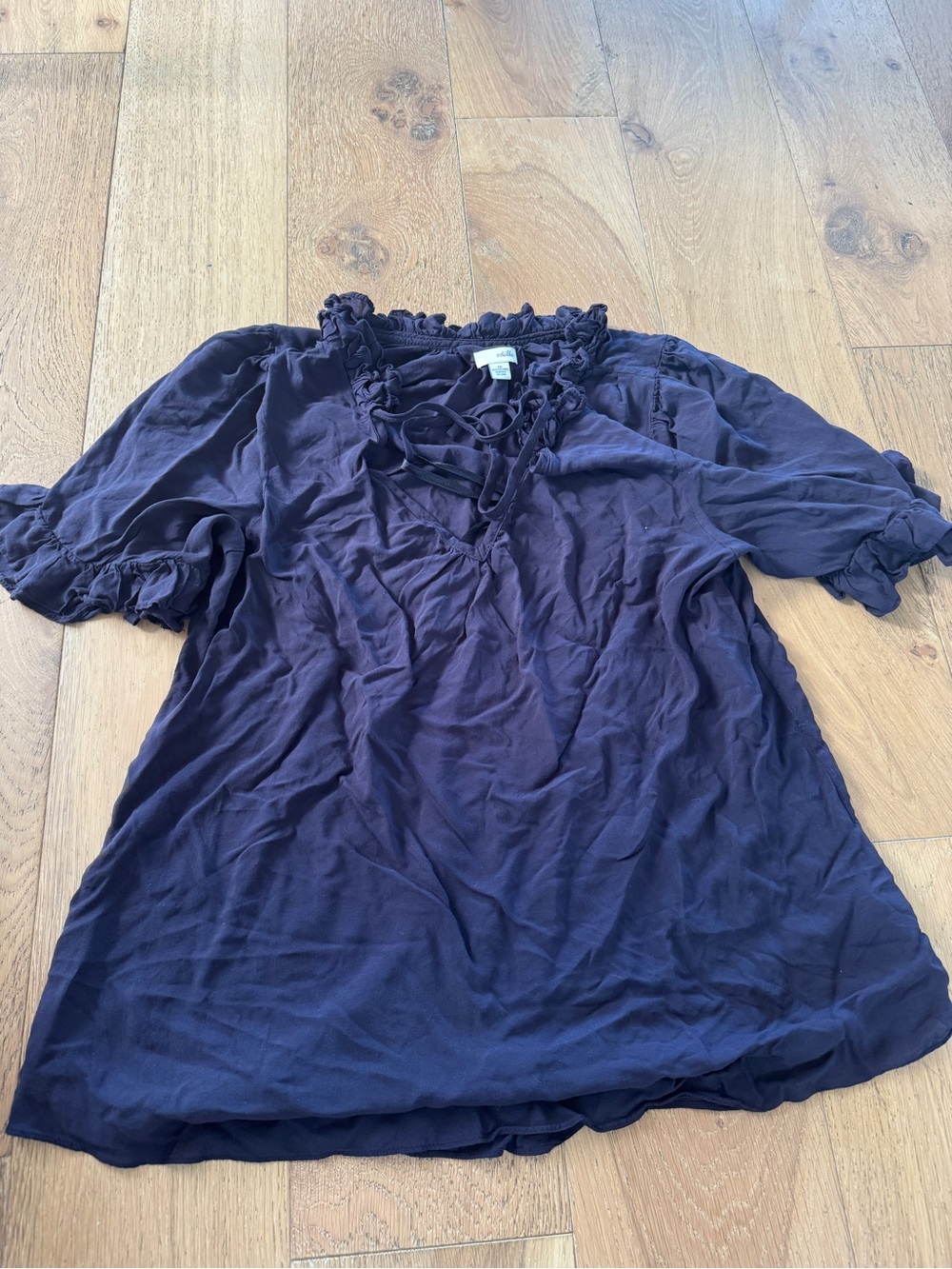 Odille Flowy Navy Blouse